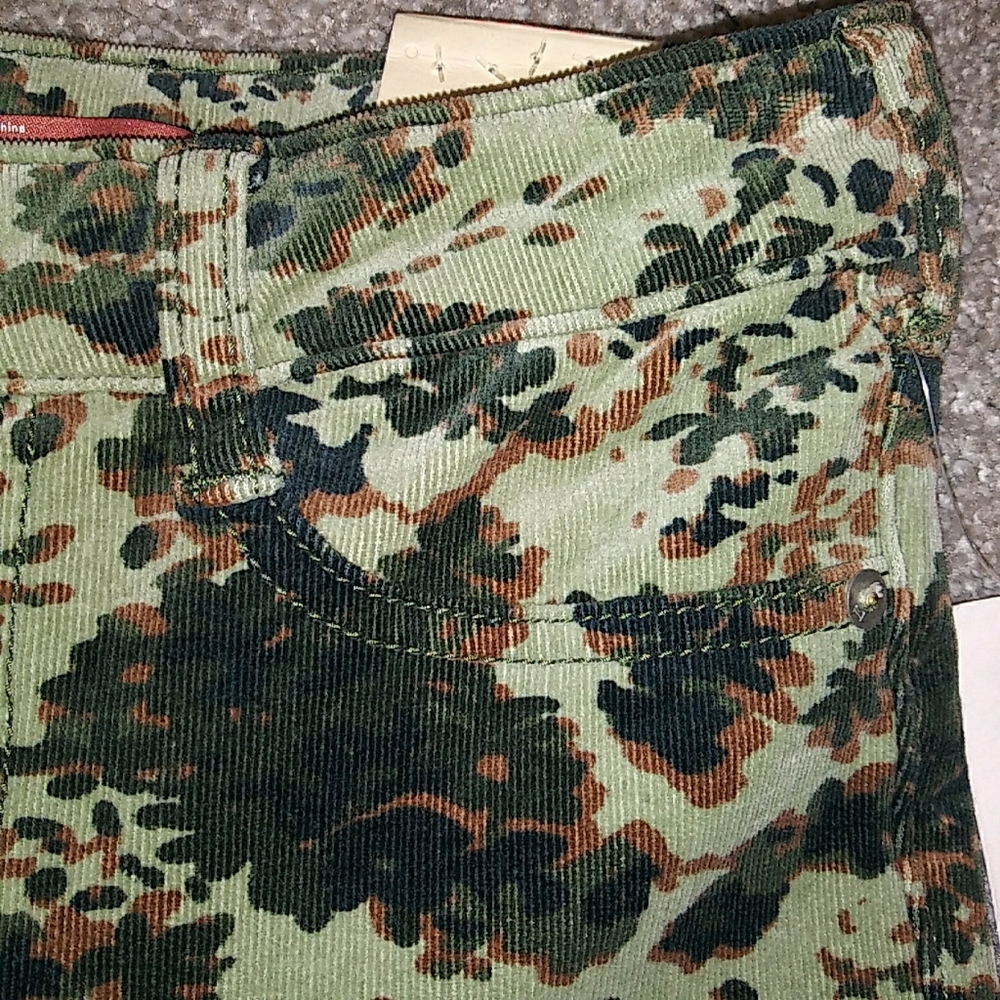 NWT Sz 26 Anthropologie Camo Corduroy Jean Pants - Picture 7 of 14